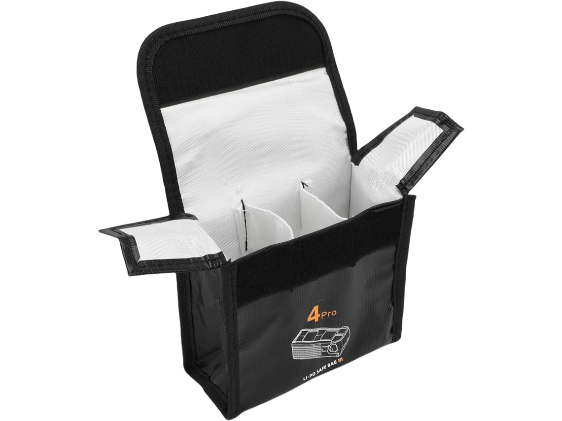 Bolsa Antiexplosivos Para 4 Baterías Pro – Bolsa De Almacenamiento Ignífuga