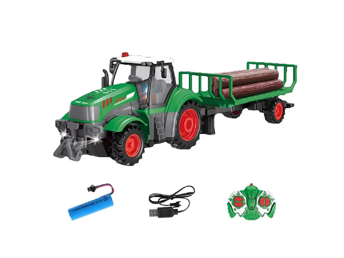 Camión Cisternalandi Qh205 1/24 27mhz 4ch Madera Transporte Luz Sonido Control Remoto Juguetes Niños Regalo