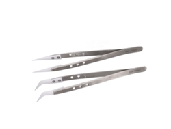 Pinzas De Mantenimiento De Acero Inoxidable, 2 Unidades, Rectas/curvas, Herramientas Para Reparación Electrónica