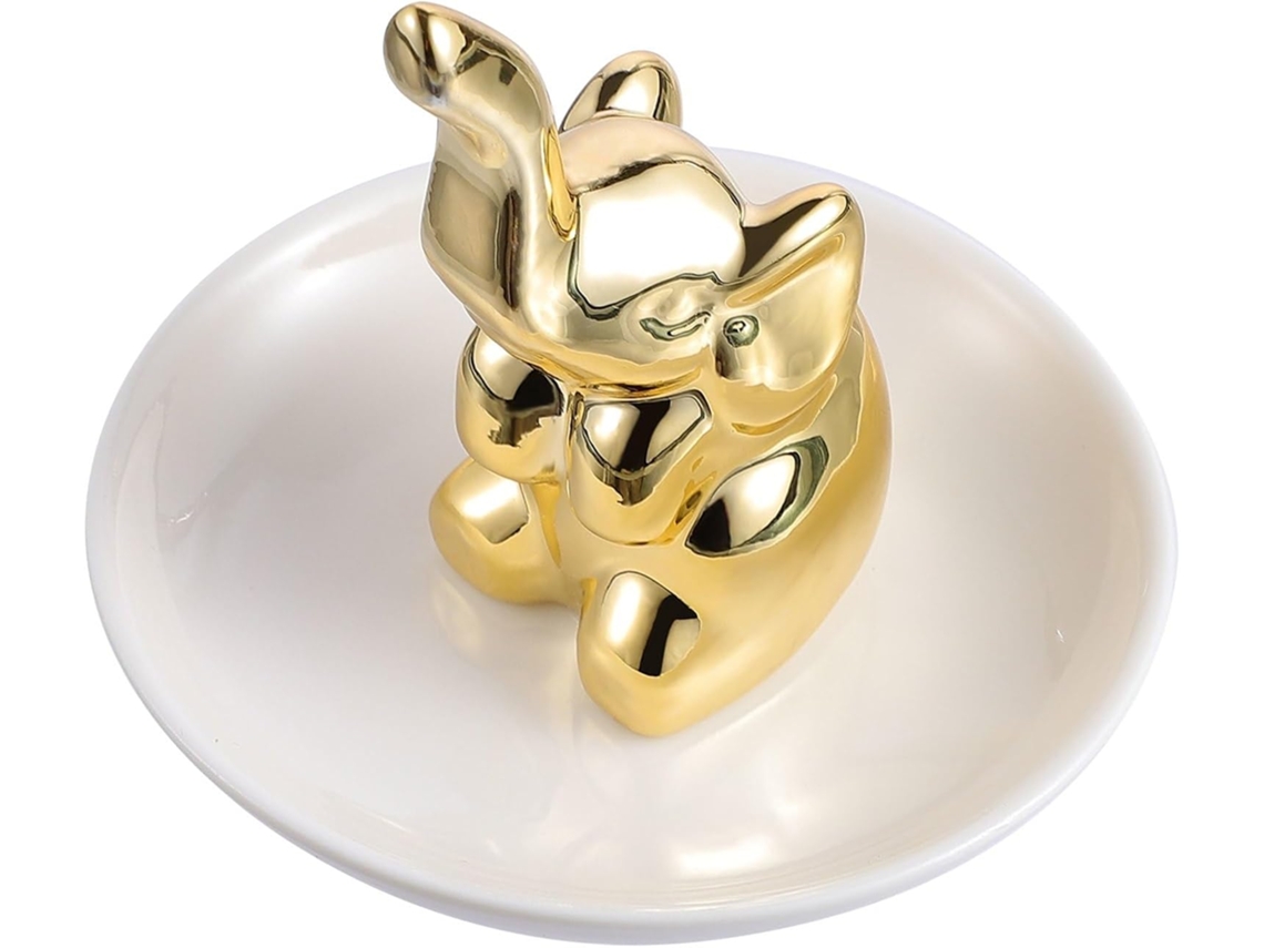 Bandeja Exhibir Joyas Plato Decorativo Creativo Diseño Elefante Soporte Pendientes Collares