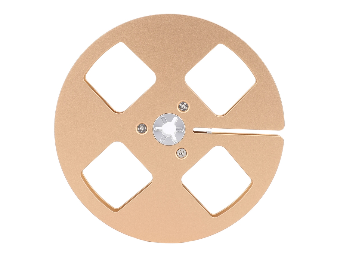 Carrete De Cinta Vacío De Aleación De Aluminio De 5 Pulgadas Con 4 Orificios Para Grabadoras Studer Revox Reel To Reel Gold.