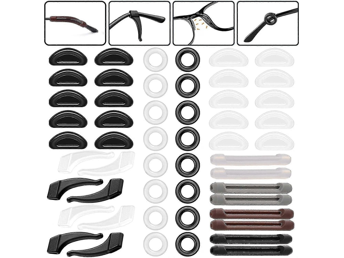 Yougang26 Pairs Anti-Slip Silicone Gafas Hook Para La Ear Grab Adhesive Gafas Nose Cushions Rosewell
