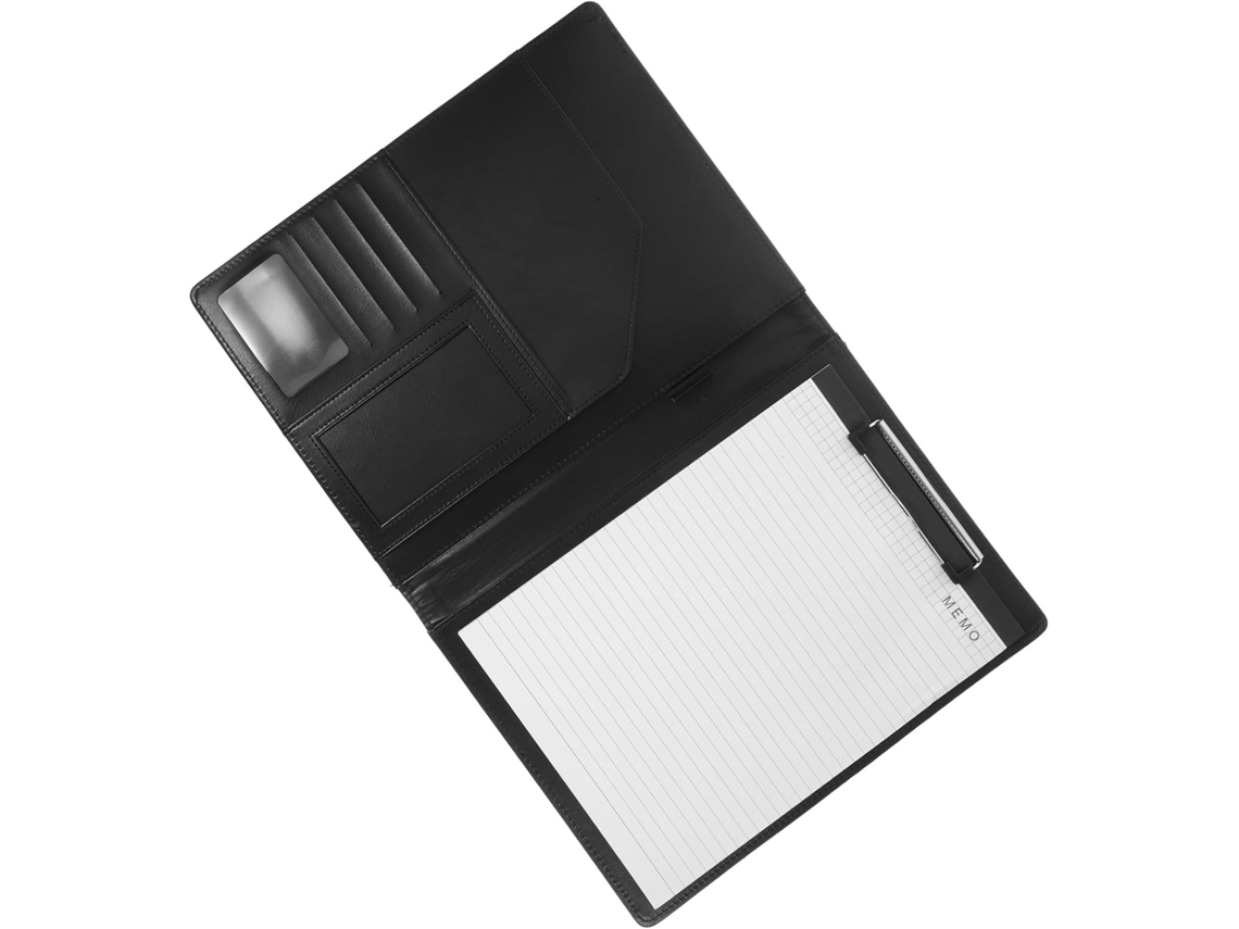 Carpeta Organizadora Multifuncional Tamaño A4 En Piel Sintética Negra.