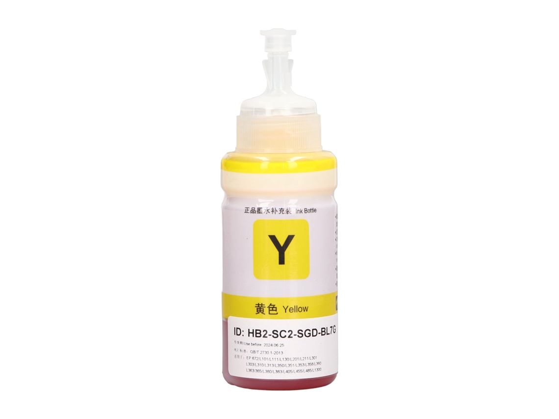 Botella De Tinta Amarilla Para Impresora De 70 Ml Para L360, L380, L383, L565 Y L1300.