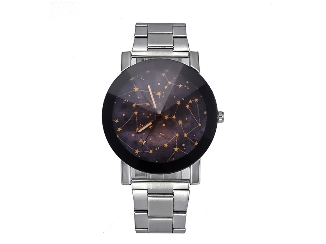 Relógio Casual Feminino Lvpai Com Cristais E Pulseira De Estampa Quartz Azul