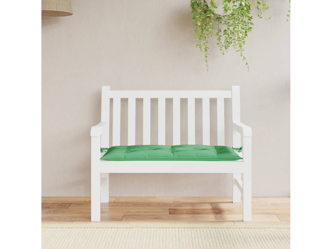 Cojín De Banco De Jardín Tela Oxford Verde 110x50x7 Cm
