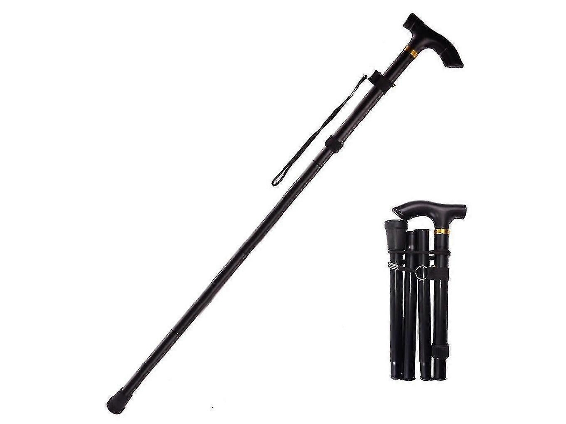 Bastón plegable ajustable, base deportiva, senderismo, trekking, bastones de aleación de aluminio, bastón plegable, 1 unidad