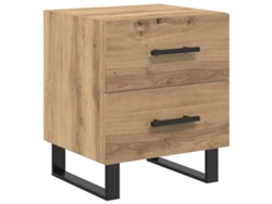 Mesilla de noche de roble artesanal 40x35x47,5 cm MAISON EXCLUSIVE