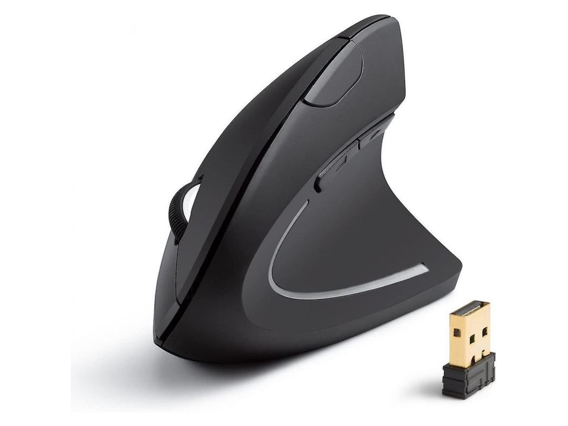 Ratón Vertical Inalámbrico Ergonómico De 2,4 Ghz Para Windows Y Mac Os Con Botones Laterales Y Selección De 1000/1600 Dpi.