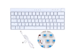 Baoj-2026teclado Mecânico 64 Teclas Rgb 3 Modos Knob Design Ergonomico Switch Azul Branco Ios Cable/wireless