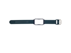 Pulsera De Silicona Ajustable De 20 Mm Con Estuche Para Oppo Free Watch, Azul Oscuro + Cubierta Azul