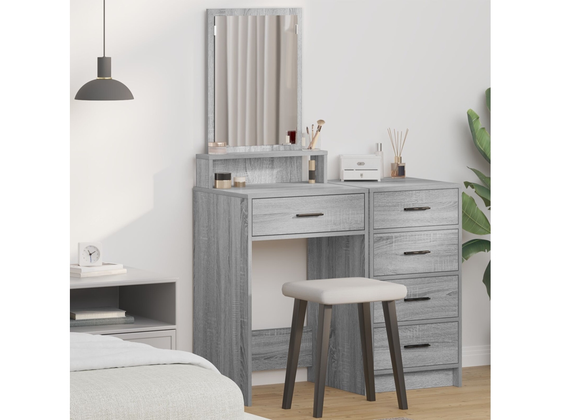 Tocador Con Cajones Gris Sonoma 50x41x140 Cm