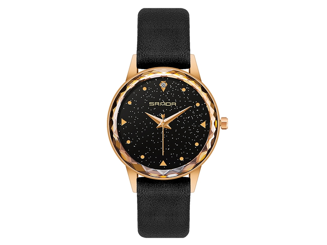 Reloj De Pulsera Para Mujer Con Pedrería Con Estampado Floral Sobre Piel Sintética Rosa Y Roja.