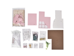 2026-kit De Casa De Muñecas En Madera Miniatura Rosa Para Diy, Loft De Niña, Juguete Y Regalo Manual