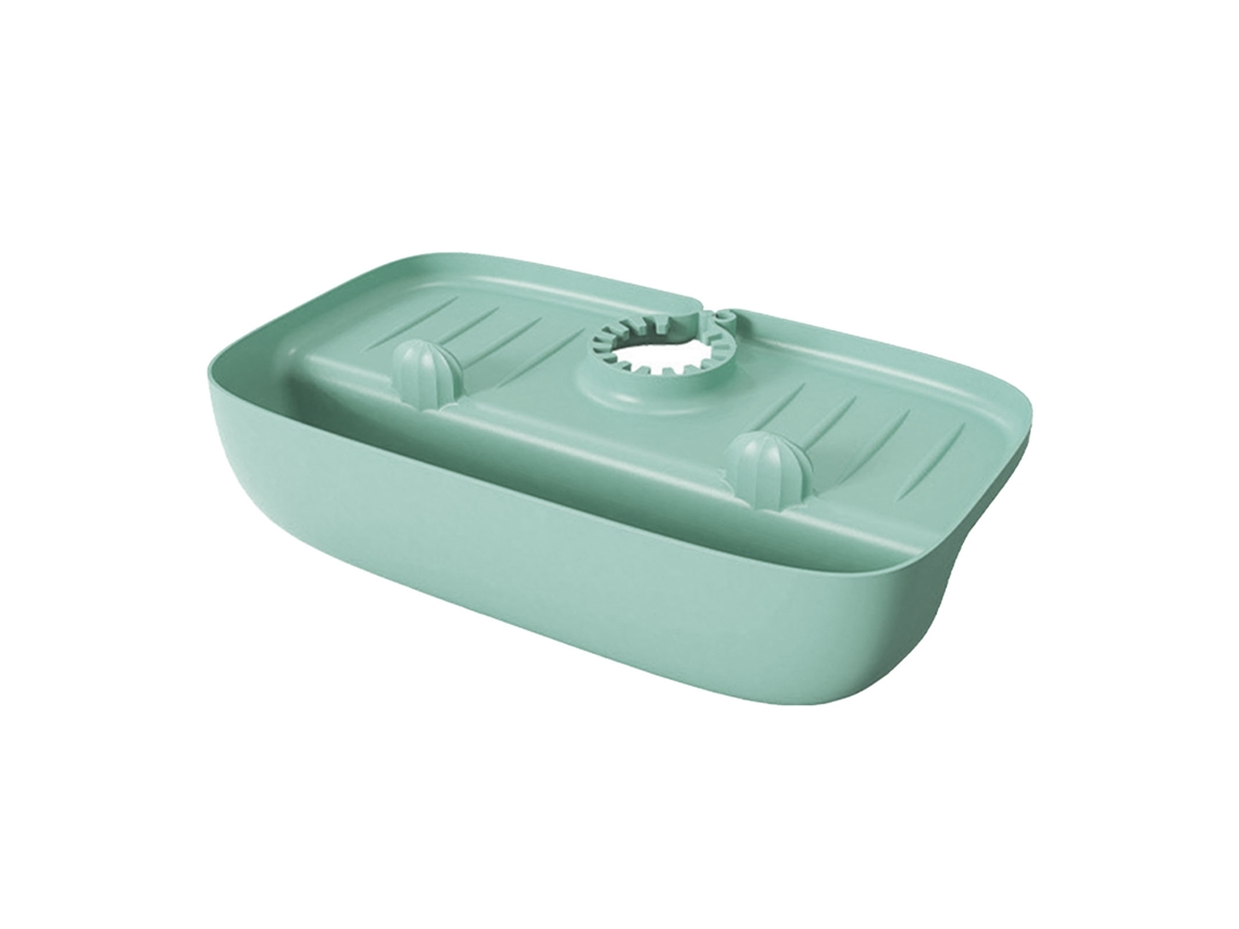 Protector Antisalpicaduras Para Fregadero Con Alfombrilla De Drenaje Y Almacenamiento Para Cocina Y Baño, Color Azul Claro.
