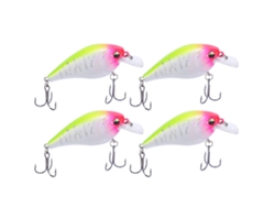 4 Señuelos Artificiales De Plástico Con Forma De Pez Pequeño Y Anzuelo Afilado, Accesorio De Pesca N.° 5, 7 Cm, 68 G