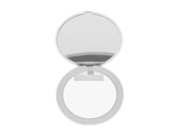 Espejo De Maquillaje Led Plegable Portátil 1x 2x Luz Natural Viaje Blanco