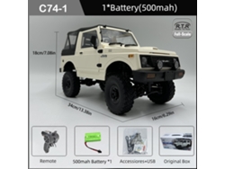 Coche teledirigido Jimny estilo Ja11 a escala 1/10, control de 2,4 G, tracción a las cuatro ruedas, simulación realista, todoterreno para diversión infantil. Aeuzwr