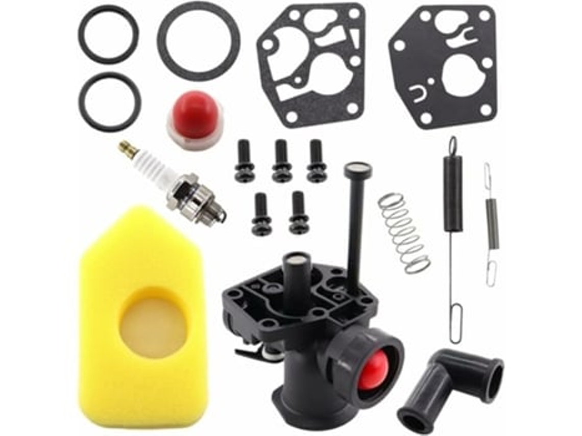 Kit de carburador para cortacésped Briggs Stratton 499809 498809a 494406 con filtro de aire 698369, resorte regulador 691859 692211 Panoona