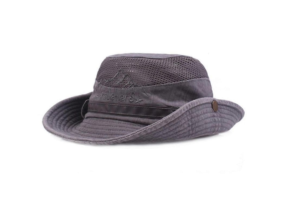 2026-gorra De Algodón Con Bordado Para Hombre Sombrero Amplio Plegable De Protección Solar Para Exterior
