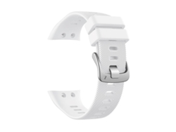 Correa de Silicona hebilla de plata para Garmin Forerunner 45S - blanco