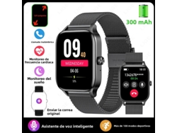 Smartwatch con pantalla HD de 1,85 pulgadas, esferas de reloj personalizables y monitorización de salud.