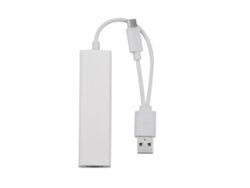Adaptador de red Ethernet con convertidor USB de 3 puertos (Tipo C/USB 2.0, 100 Mbps)