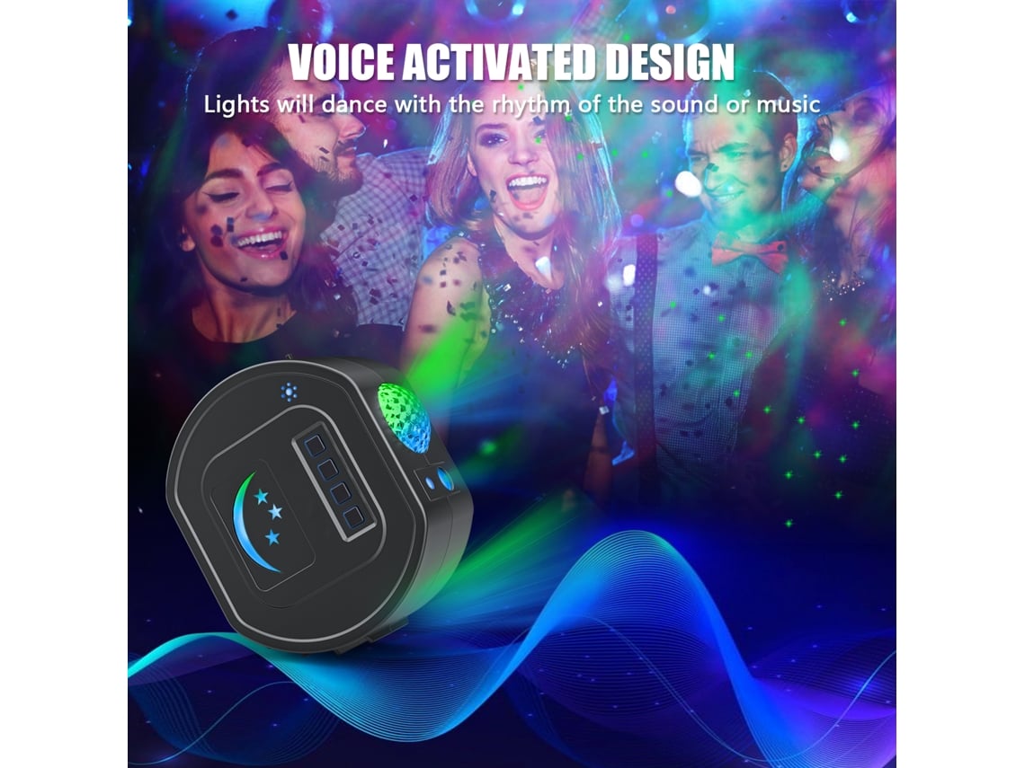 Ats-proyector De Estrellas Con Altavoz Bt Y Control Remoto Proyector De Galaxia Con Olas Oceanicas Para Navidad Decoración Infantil