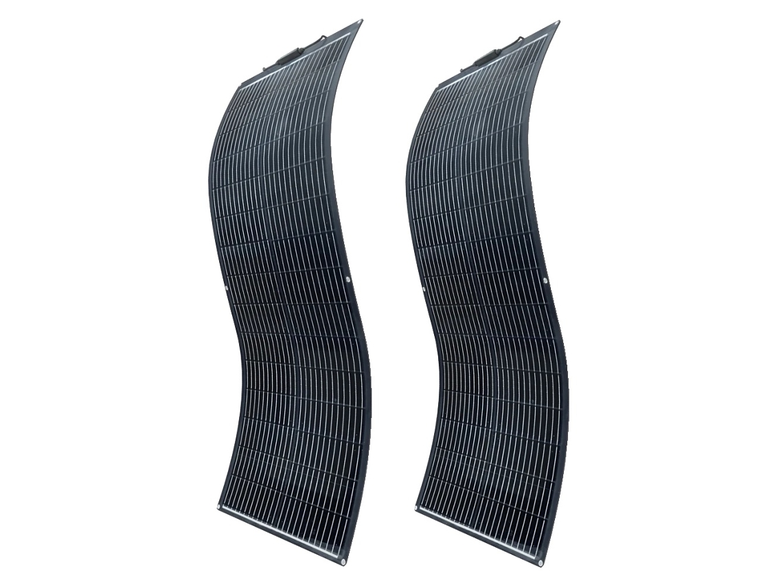 Panel solar monocristalino flexible, 100 W de potencia, diseño ligero, 200 W (2 x 100 W OEM)