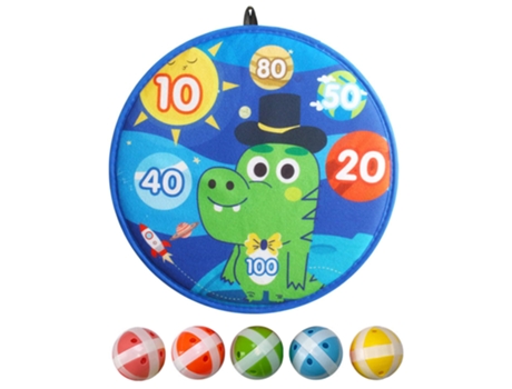 juego de juguetes de dardos para niños, juegos y actividades deportivas para interiores y exteriores, juego de tablero de dardos seguro con 5 bol J...