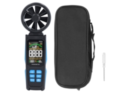 Anemómetro Digital Portátil Con Medidor De Velocidad Del Viento, Temperatura Y Humedad, Y Pantalla Lcd Retroiluminada.