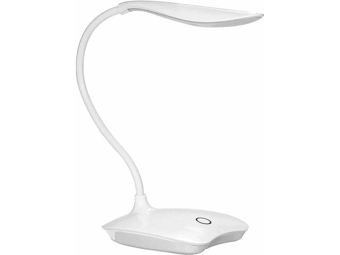KOFIHETY Lámpara de escritorio de cuello de cisne flexible, luz de estudio portátil que funciona con baterías con consumo recargable y bajo de energía para dor