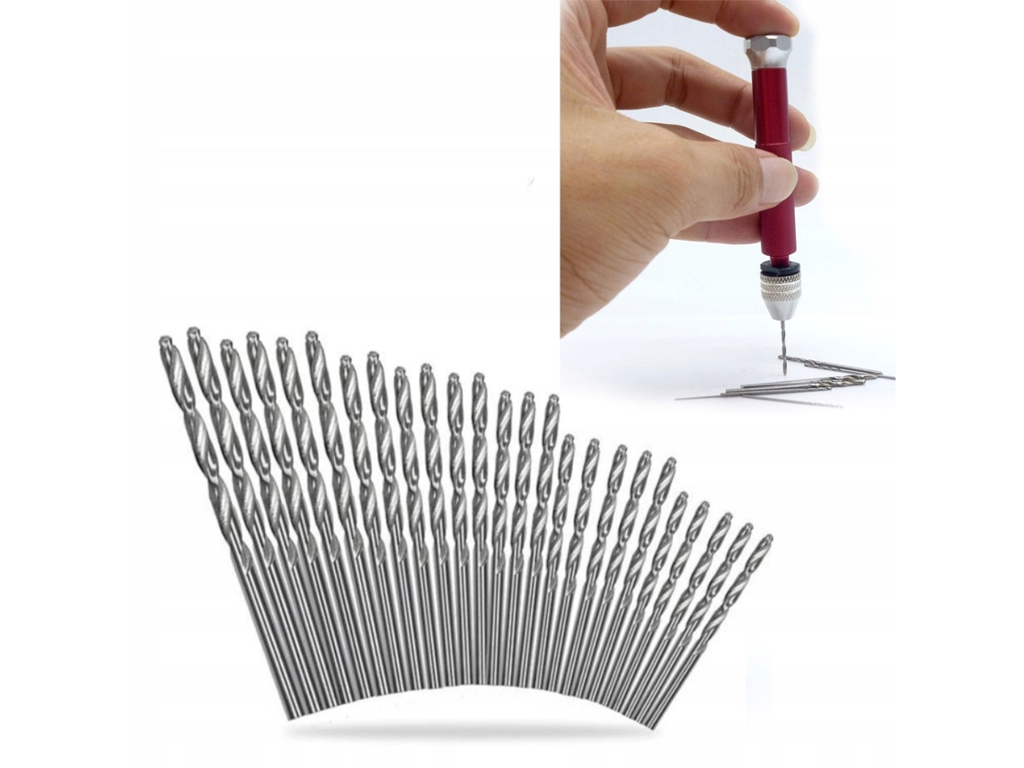 Juego de 25 mini brocas espirales HSS de 0,5 mm a 3 mm | Alta precisión | Modelismo y manualidades
