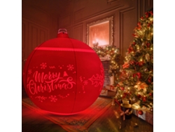 Bola Navideña Inflable De Pvc Iluminada Con Luz Led Recargable Para Decoración De Exteriores, Jardines Y Piscinas.