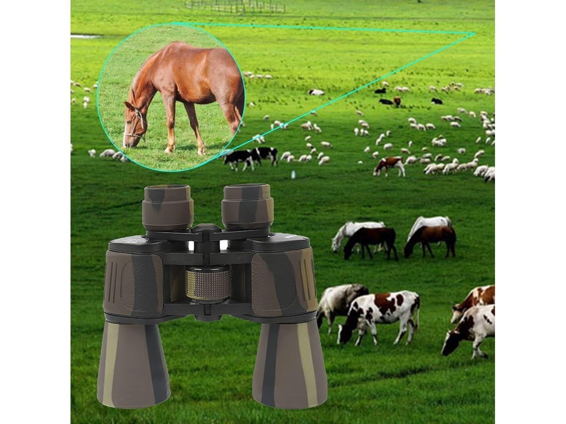 Binoculares militares de alta potencia 20x50 para adultos y niños con visión nocturna con poca luz, compactos e impermeables, ideales para Gusshious