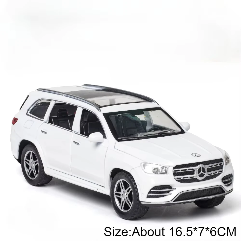 (gls580 Blanco) Escala 1:32 - Modelo de coche - Puertas que se abren - Efectos de luz y sonido