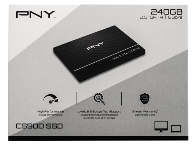 Disco SSD Interno PNY CS900 (240 GB - SATA III - 535 MB/s)