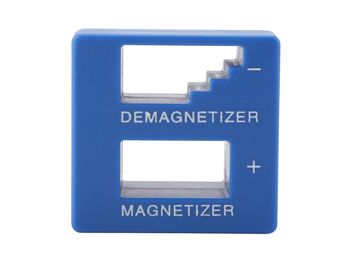 Herramienta Primerox 2 en 1 para magnetizar/desmagnetizar puntas de destornillador y piezas pequeñas de tornillería.