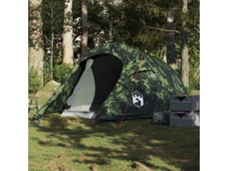 Tienda De Campaña Túnel Para 3 Personas Impermeable Camuflaje