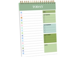 Cuaderno Profesional De Doble Espiral Con 104 Páginas Rayadas Para La Planificación Diaria.