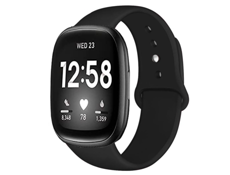 Correa Silicona Líquida para Fitbit by Google Versa 2 Negro