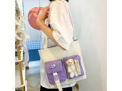 Conjunto De Mochila Con Estilo Estético Y Adorable Para Niñas, Ideal Para La Escuela, Con Bolso Casual A La Moda.