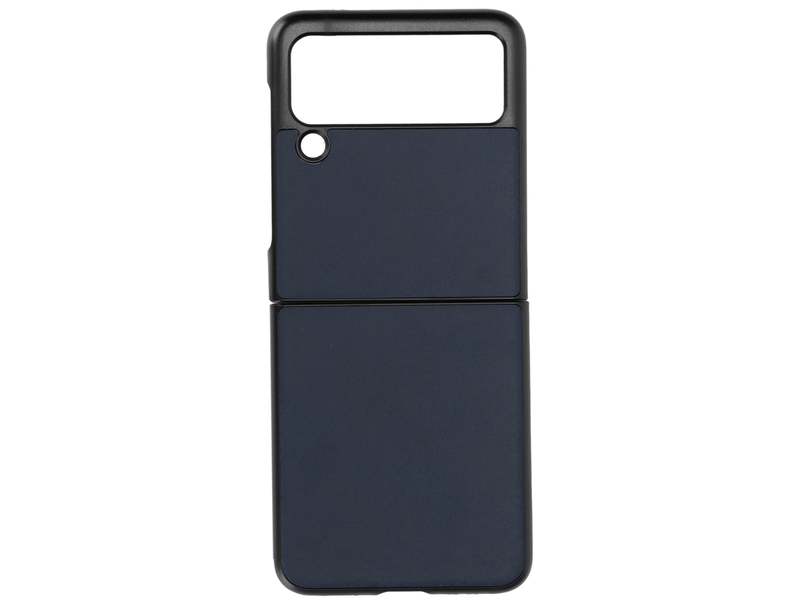 Capa De Couro Para Samsung Galaxy Z Flip 3 Anti Impacto Anti Arranhões Proteção Completa Azul