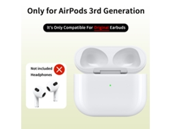 Estuche de Carga Inalámbrica de Repuesto DIGITALLAB para AirPods de 3.ª Generación y Auriculares Bluetooth (carga USB-C)