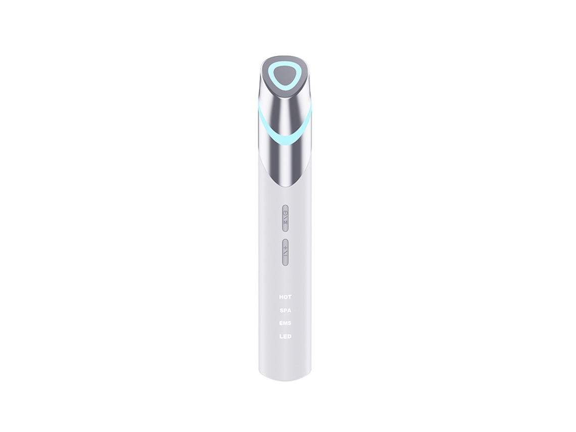Masajeador De Ojos Multifuncional Con Vibración Y Compresas Calientes. Atenúa Ojeras Y Líneas De Expresión. Cuidado Ocular Portátil (blanco)