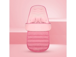Saco de dormir para cochecito de bebé, cálido y resistente al viento, lavable a máquina (rosa)