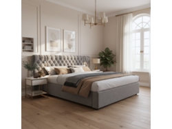 Cama De Terciopelo De 180x200 Con Cabecero Iluminado Con Led.