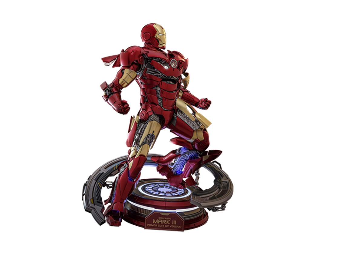 Figura Hot Toys Mms825d72 Marvel Comics Iron Man Iron Man Mark III Versión con traje de armadura