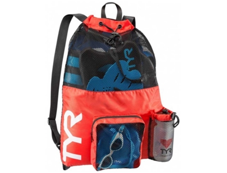 Mochila de Natación TYR Big Mesh Mummy (41-50 L - Rojo)
