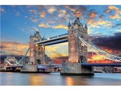 Rompecabezas De 1000 Piezas, Torre De Londres, Puente, Atardecer, Vista Nocturna, Educativo E Intelectual (azul)